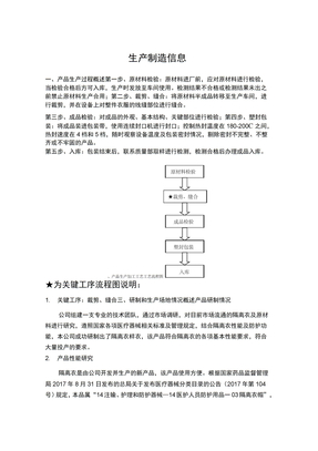 一类医疗器械生产制造信息(隔离衣)