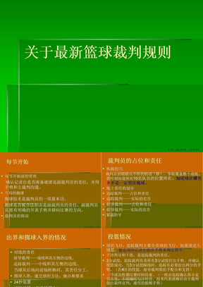 最新篮球裁判规则