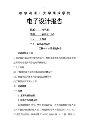 电子设计报告 模板