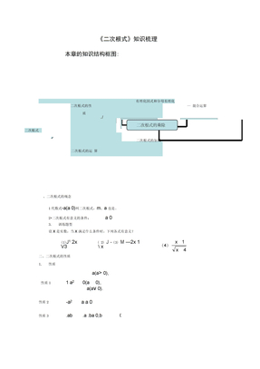 二次根式知识梳理