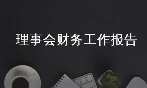 理事会财务工作报告