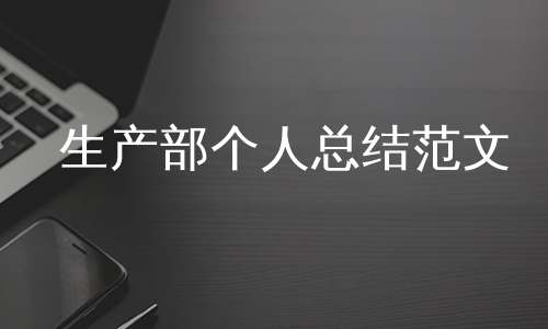 生产部个人总结范文