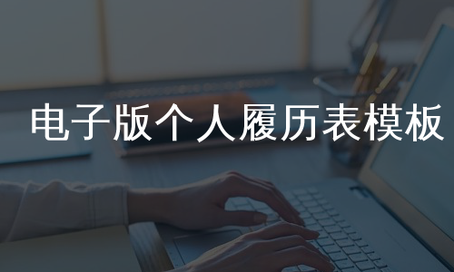 電子版個人履歷表模板