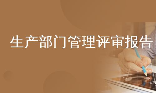 生产部门管理评审报告