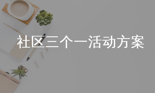 社区三个一活动方案