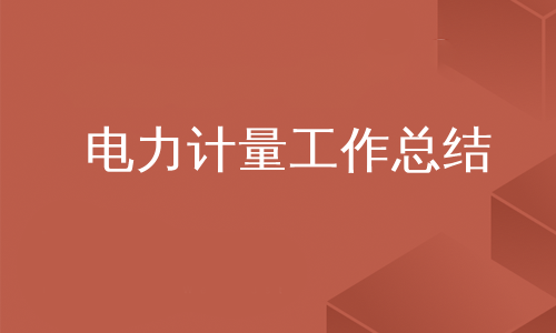 电力计量工作总结
