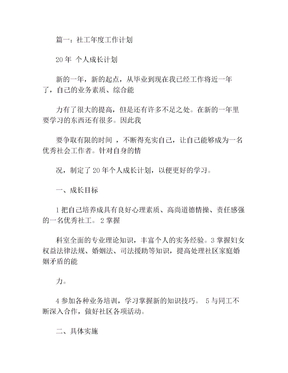 社工个人年度工作计划