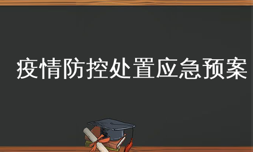 疫情防控处置应急预案