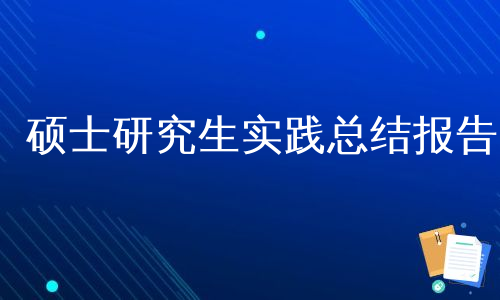 硕士研究生实践总结报告