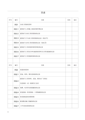 全套电气工程验收表格