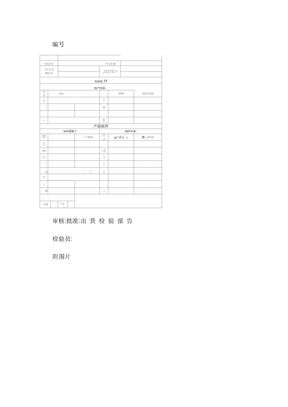 出货检验报告模板