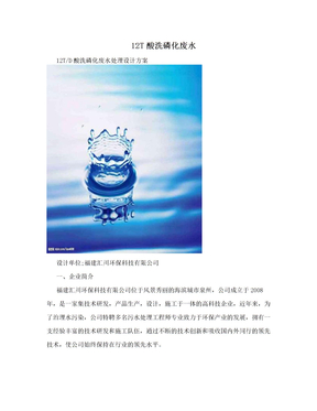 12T酸洗磷化废水