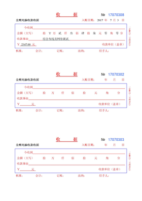 收据-电子版收据