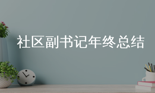 社区副书记年终总结