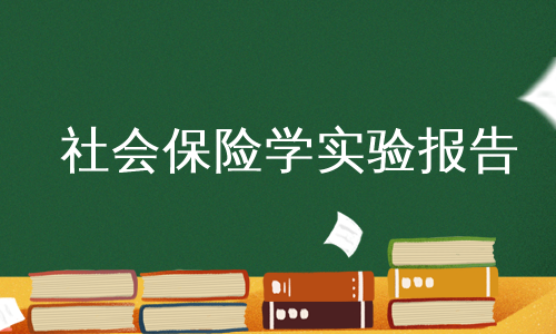 社会保险学实验报告