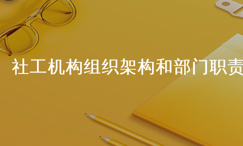 社工机构组织架构和部门职责