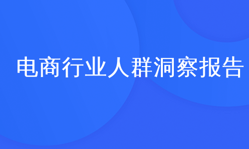 电商行业人群洞察报告