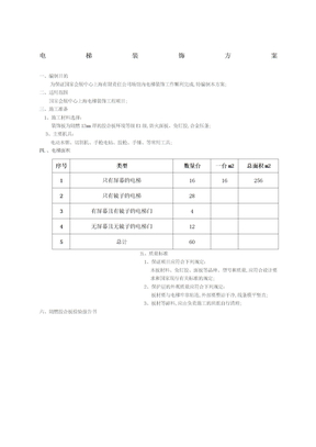 电梯装饰方案