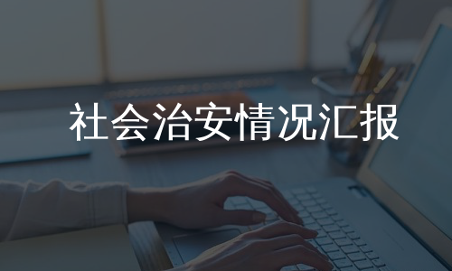 社会治安情况汇报