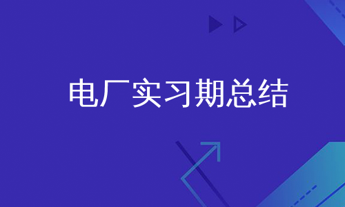 电厂实习期总结