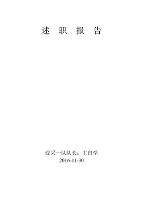 队长述职报告