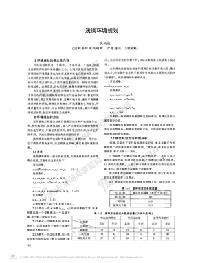 浅谈环境规划