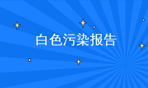 白色污染报告