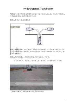 学车技巧驾校科目2考试技巧图解