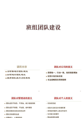 班组团队建设