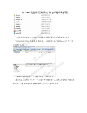 VS 2005安装教程(郑教授 郑老师精装讲解版)