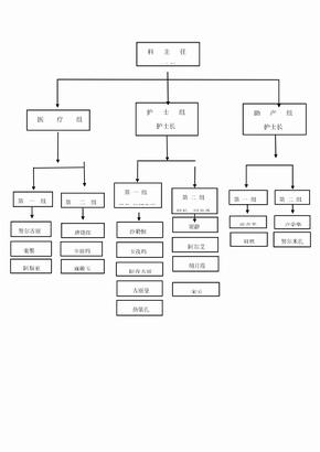 科室组织结构示意图