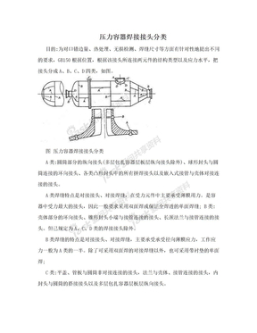 压力容器焊接接头分类