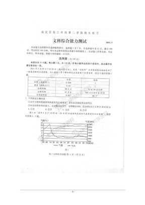 2011海淀二模文综