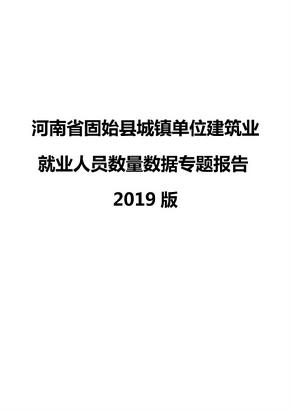 河南省固始县城镇单位建筑业就业人员数量数据专题报告2019版