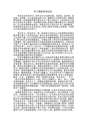 省级骨干教师培训总结