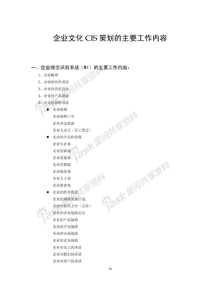 企业文化CIS策划的主要内容