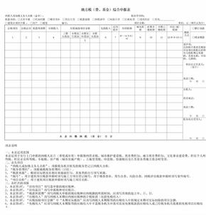 地方税 费 基金 综合申报表及填表说明