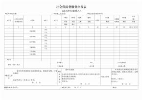 社会保险费缴费申报表