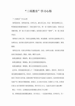 三项教育学习心得 (2)