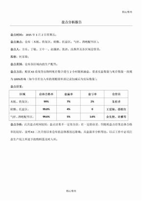 仓库盘点分析报告