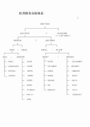 杜邦财务分析体系格式