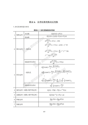 拉氏变换和z变换表