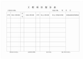 小型水利工程项目划分附表