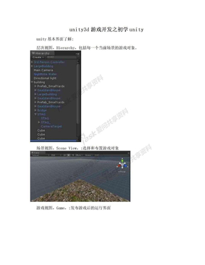 unity3d游戏开发之初学unity