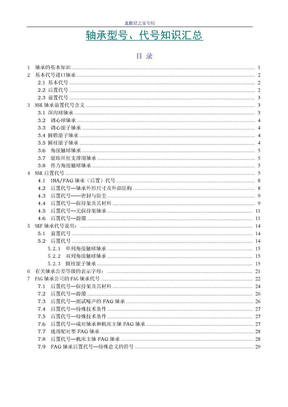 轴承型号、代号