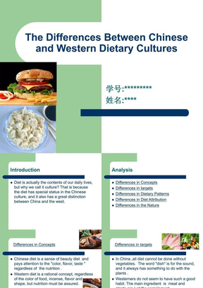 中西饮食文化差异English