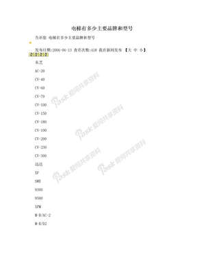 电梯有多少主要品牌和型号