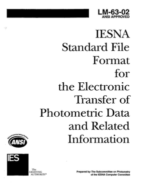 IES LM-63-2002(照明配光文件标准格式)