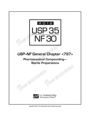 USP35-NF30 Chapter 797