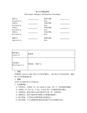电子天平校准程序